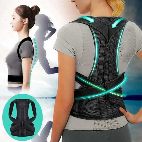 Belt Lumbar Column Posture Corrector Vest Adjustable Back Support Strap Shoulder Spine Brace Neck Stretcher Trainer