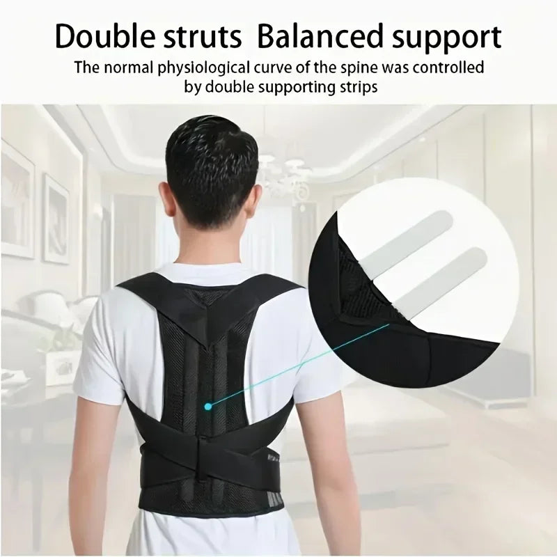 Belt Lumbar Column Posture Corrector Vest Adjustable Back Support Strap Shoulder Spine Brace Neck Stretcher Trainer