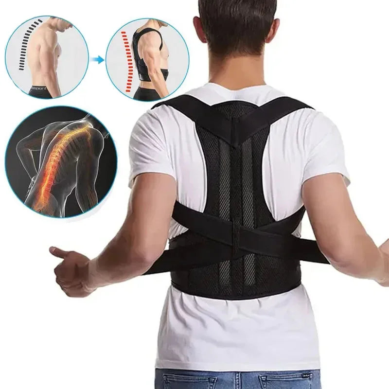 Belt Lumbar Column Posture Corrector Vest Adjustable Back Support Strap Shoulder Spine Brace Neck Stretcher Trainer