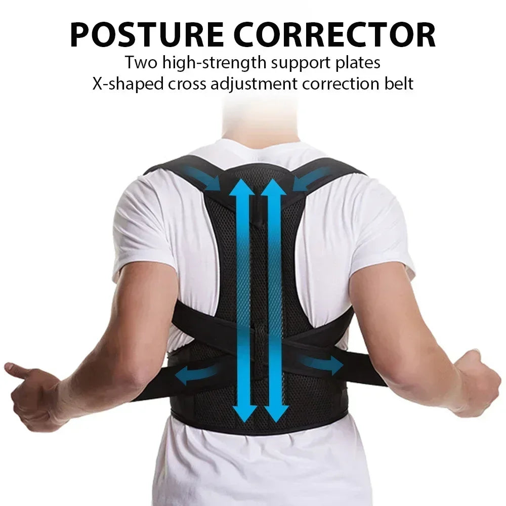 Belt Lumbar Column Posture Corrector Vest Adjustable Back Support Strap Shoulder Spine Brace Neck Stretcher Trainer